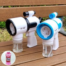 슈퍼 스코프 자동 버블건 무음 / 사운드 2모드 메가 터보 익스트림 비눗방울총, 슈퍼스코프 버블건(색상랜덤)+리필액500ml
