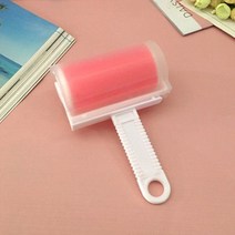워싱 롤러 점모기 휴대용 끈적끈적한 옷 털 청소기 카펫 침대 시트 흡모 끈적끈적한 롤러 브러시, 로즈 레드 2개