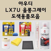 아우디 LX7U 올롱그레이 주문 자동차 붓펜 카페인트 도색 스프레이 퍼티 컴파운드 차량용, 아우디:종이사포 2000방