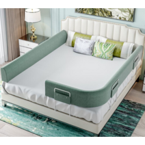 아기침대 칸막이 범퍼 휘어지는가드 저상형침대, 올리브 길이 2m 높이 25cmㅡ구부림가능