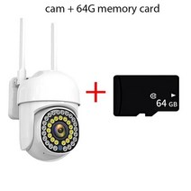 와이파이 보안 야외 방수 PTZ 자동 추적 오디오 CCTV 감시 1080P 360 IP 카메라 구글 홈 알렉사, [05] Camera EU plug 64GB, 6.Camera USA plug 64GB
