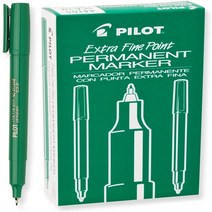 Green PILOT Extra Fine Point Permanent Markers Green Ink １2-Pack (44105), 1