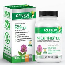 Renew Actives Milk Thistle Capsules: 300mg Organic Milk Thistle Seed Extract Supplement to Support H, 1, 기타