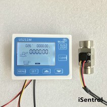유량계 US211M 디스플레이 USS-HS43TBT SS 304 적산계 유량 측정 2-45L/min 범위 G3/4 