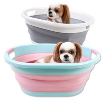 반려동물 접이식 애견욕조 강아지욕조 반려견욕조 애완동물욕조 고양이욕조 접이식욕조 목욕용품 애견미용 펫용품 애견용품 펫욕조 대야 다용도통, 애견욕조 AG-02핑크