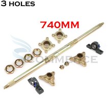 110cc-250cc ATV 쿼드 고 카트 부품 용 고정 시트 74cm 리어 액슬 어셈블리 3 홀4 홀 1 세트, 02 WHITE