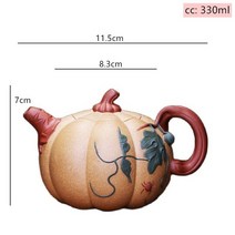 자사호 중국 차 주전자 yixing zisha 자사차호 이싱 도구 다기 다도 고급 수제 전통 보라색 점토 크리 에이 티브 호박 필터 아름다움 세트 용품 330ml, b