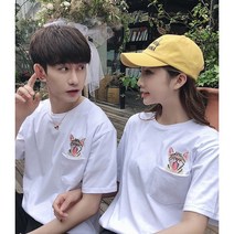 [호랑이부부] 상표등록업체 남녀 커플 기본티 냥이