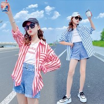 좋은날 스트라이프 셔츠 외 3종세트 주니어복 여아상하복 여자주니어복 주니어상하복 주니어셔츠 주니어반바지 여아옷 여아의류 초등학생옷 초등학생상하복 주니어여름옷 바캉스룩
