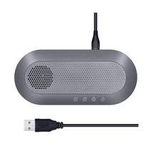 PolaTab USB 스피커폰 소음 감소 기능이 있는 360° 전방향 마이크 컨퍼런스 줌용 플러그 앤 플레이 컴퓨터 스피커 팀 WebEx 화상 회의 통화 온라인 클래스 홈 오피스