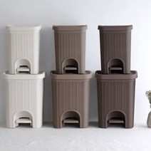 스트로 페달 휴지통 2size 5679894EA, 스트로 페달 휴지통_다크브라운_중