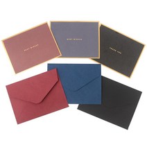 남자 여자 친구 생일 편지 무지 카드 3P 기념일카드 커플편지지, 3개, 검정색