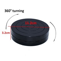 도자기 물레 11cm 블랙 라운드 플라스틱 로터리 턴플레이트 도자기 휠 모델링 조각 도구 용 플랫폼 턴 테이