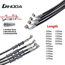 유압작동유 블랙 400mm 2200mm 28°-90° 오토바이 유압 강화 미션오일, 블랙 500mm