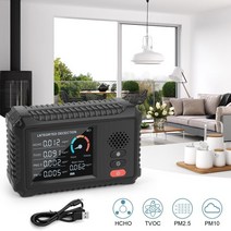 이산화탄소경보기 탐지기다기능 대기 질 검출기 CO2 미터 이산화탄소 TVOC HCHO 값 PM2.5 포름 알데히드 가, 한개옵션0