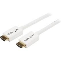 StarTech.com 5m 16ft 화이트 CL3 벽면 고속 HDMI 케이블 울트라 HD 4k x 2k to MM 오디오비디오 금도금 HD3MM5MW, 16 ft/5 m