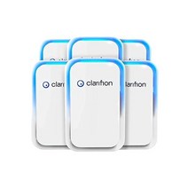 Clarifion - 가정용 공기 이온화 장치(6팩) 음이온 여과 시스템 침실 사무실 주방용 조용한 청정기 휴대용 필터 냄새 연기 먼지 애완 동물 제거기 미니