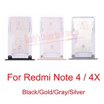 새로운 Xiaomi Mi Redmi Note 4 4X SIM 카드 트레이 홀더 Note4 예비 부품 용 마이크로 SD 슬롯, [03] For Note 4 Gold
