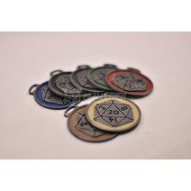 보드게임 전용 아이템 토큰 DnD 메달 토큰 키홀더 D20 매니아, 엘로우