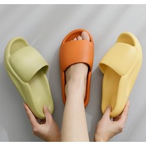 층간 소음 방지 슬리퍼 실내화 eva 신발 쿠션 여성 남성, 구름푹신 그린(S)