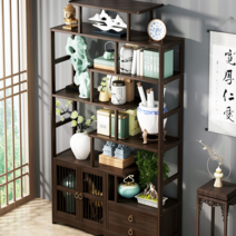 원목진열장 골동품 장식장 거실 찻잔 수석 상장 전시, 월넛색상 B버전 길이 78cm