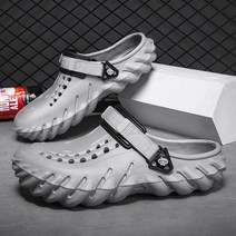 빅 사이즈 2022 여름 남성 샌들 가벼운 EVA 캐주얼 신발 구멍 클로그 연인 홈 가든, dark gray+40