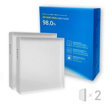 씨아트 차량용 에어컨 히터 필터 2개입 자동차 헤파 필터 PM0.3 H11등급, 기아, K5 DL3(2020년~), CHF014