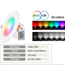 다운라이트 매입등 15W Tuya LED 통 블루투스 스마트 천장 조명 모션 센서 220V 가능한 RGB 램프 앱 원격, 02 10w_03 4 PCS Pack, 02 IR Remote Downlight