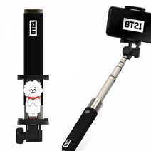 BT21 블루투스 셀카봉 (알제이)셀카봉 블루투스셀카봉 핸드폰셀카봉 휴대폰셀카봉 스마트폰셀카봉, 본상품