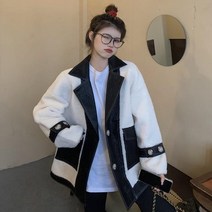 겨울 가죽 자켓 무스탕 믹스 모직 코트 오버핏 데일리 모던 시크 캐주얼 20 30 대 쇼핑몰 베쟈걸