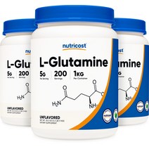 L-글루타민 파우더 1kg 무맛 3병, 단품, 단품