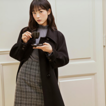 SI (씨)[22F/W] 체크 트임 A라인 스커트 (SFSAX2315)