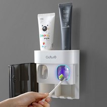 [도담추천]자동 더블 치약디스펜서 치약짜개 무타공 치약걸이, 상세페이지 참조