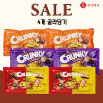 롯데 크런키 돼지에바나나 261g 더블크런치바미니 361g 크런키초코바 285g 4개 골라담기, 돼지에바나나261g 2개+크런키초코바285g 2개