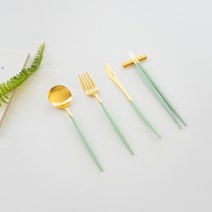 큐티폴고아 세라톤 디너 4종세트(골드) 스푼 포크 나이프 젓가락