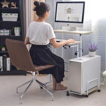 재택근무용 높이 조절되는 스탠딩 테이블 인테리어 장시간용 가구추천 허리안아픈 홈데코 홈스타일링 원룸, 고급형 오크