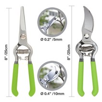 수목전지 가지치기 나무접목기 특수가위 WORKPRO 2PC 가지 치기 가위 세트 8 정정기 및 8정원 잔디 가위 용 정원 가위, 협력사, 클래식 스타일