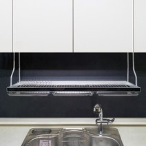 뉴해피 천장형 싱크선반 1200 럭셔리 식기건조대 절곡바 옵션 선택가능