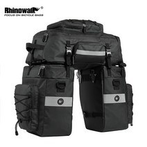 트레일게이터 자전거트레일러 60l 3 in 1 산악 도로 방수 트렁크 가방 사이클링, 검은색, 1개