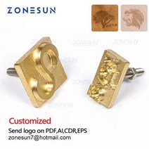 불박기 가죽 공예 불박 도장 기계 제작 인쇄 ZONESUN-맞춤 디자인 사용자 정의 핫 황동 스탬프 철 금형 개인 로고 금형 난방 나무 쿠키 DIY 선물, small than5x2cm