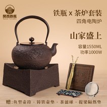 일본식 주물 주전자 다기 티포트 세라믹 스토브 일본다도, I. 1550ml+세라믹스토브 1350w 세트