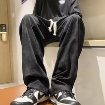 대중 나염 디자인 오리지널 팬츠 미국식 하이 스트리트 남 빈티지 코듀로이 와이드 캐주얼 팬츠 붐