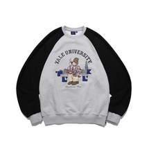 YALE x TUUK LOUNGEWEAR CREWNECK BLACK / OATMEAL