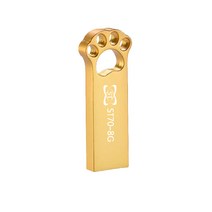 에스티원테크 ST70 USB 메모리 메탈재질 귀여운 고양이발바닥, 8GB, 골드