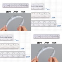 히뚜상점 플라스틱 직선 자 15CM 1미터쇠자 탬플릿 운영자 45도자 제도용구 운형자 50센티자 30센티자 15센티자, 30cm