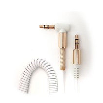 mp3 mp4 전차종 차량용 오디오 AUX 케이블 젠더 연결, 오렌지