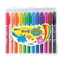 아모스 파스넷 색연필 12색세트 선명 채색 미술