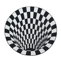 C2L 함정 3D 입체 착시 발 독특한 매트 현관 러그 120CM 독특한러그 특이한발매트 독특한발매트 3D러그 원형발매트 착시러그 특이한러그