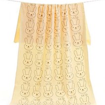 대형 극세사 래빗 비치타올, B-스몰래빗 아이보리, 1개