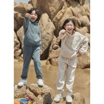 탑텐 키즈 아동) 폴라플리스 하프넥 맨투맨 셋업 MKC4IP3002